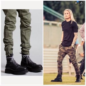 A&F Camo Cargo Straight slim Patch Pants Jeans